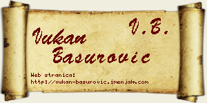 Vukan Basurović vizit kartica